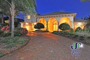 1937 Southcreek Blvd. - Impressive Golf Course Mediterranean Estate in Spruce Creek Fly-In